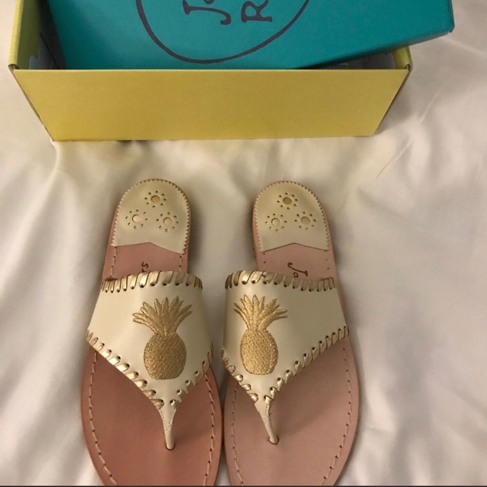 Jack Rodgers Pineapple Sandals NWT 8.5